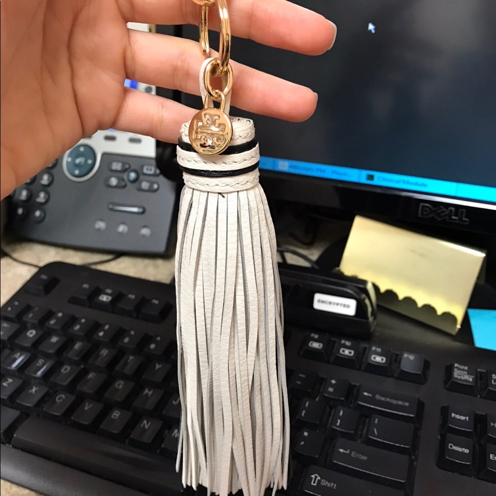 Tory Burch tassel key fob